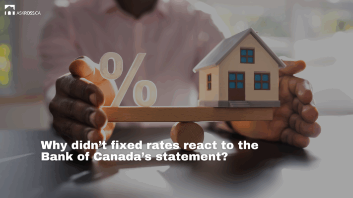 Why didn’t fixed rates react to the Bank of Canada’s statement